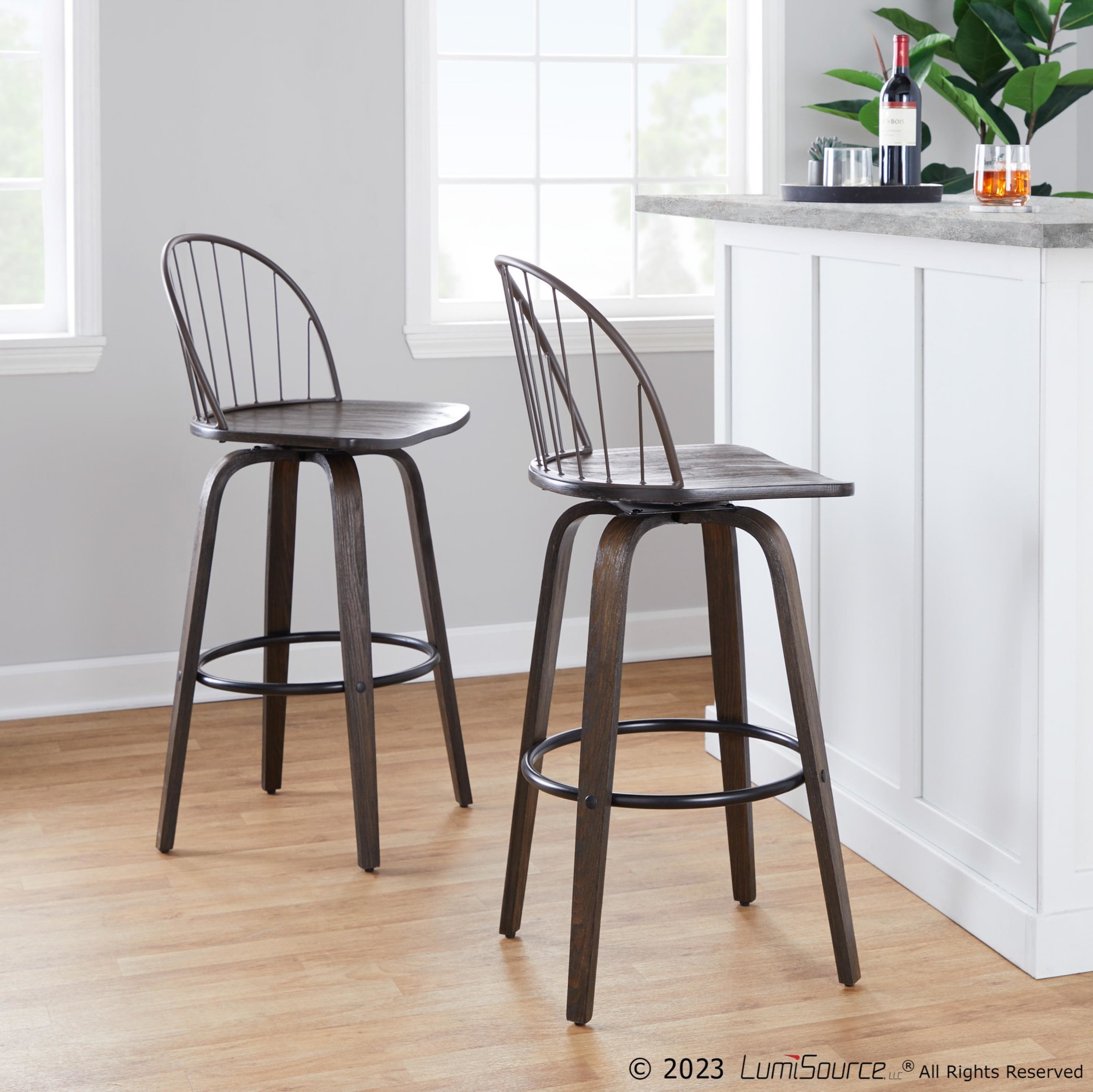 Riley 30" Fixed-height Barstool - Set Of 2